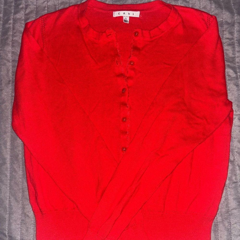 CAbi Red Knit Sweater 🍒